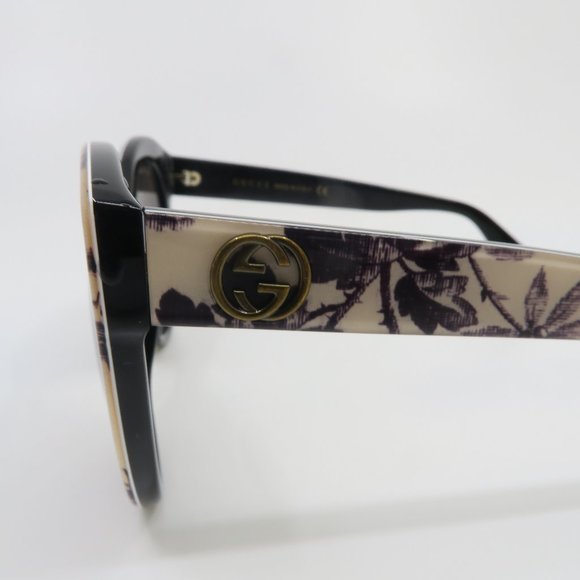 Gucci GG 0028s 011 52mm Floral/Grey Round Women Display Sunglasses main image 5